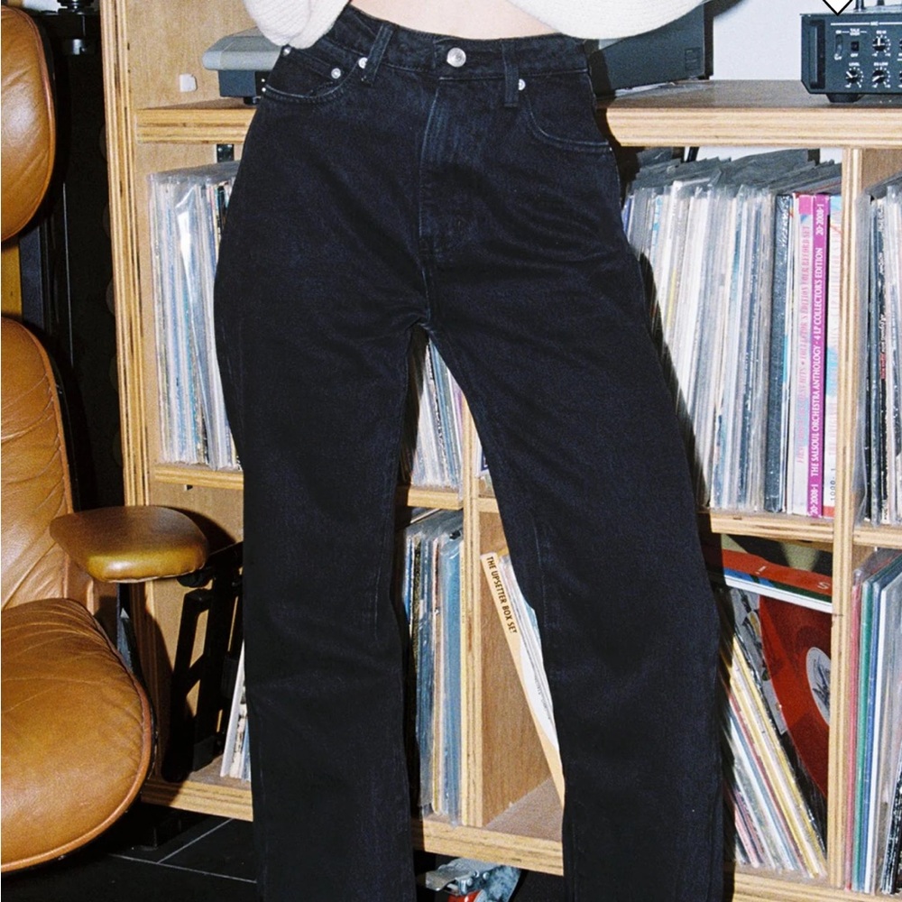 Princess Polly Mid Rise Black Jeans